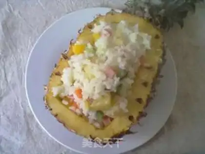 Make Pineapple rice step 4