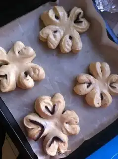 Make A little flower bread step 9