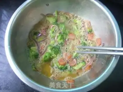 Make Orchid sausage omelet step 7