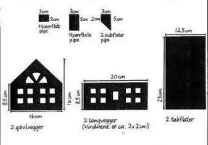 Make Christmas gingerbread house step 2