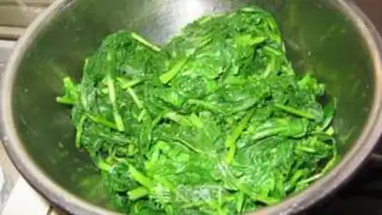 Make Shrimp-skin pork spinach step 0