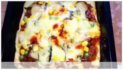 Make Thai mushroom pizza step 4