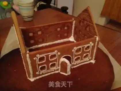 Make Christmas gingerbread house step 16