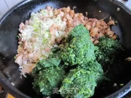 Make Shrimp-skin pork spinach step 9