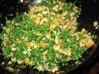 Make Shrimp-skin pork spinach step 10