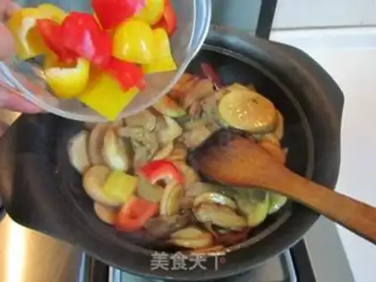 Make Pepper apricot mushroom step 6