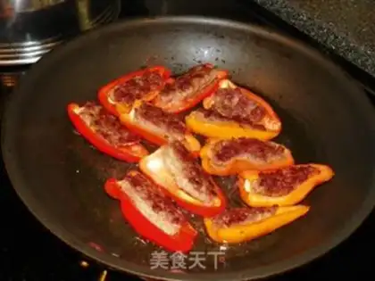 Make Onion meat and pepper step 5