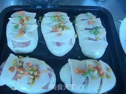 Make Vegetable bacon cheese bread step 7