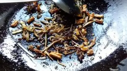 Make Spicy silverfish step 4