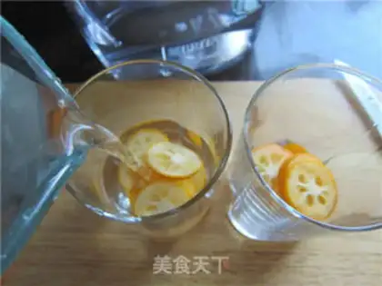 Make Orange honey tea step 1