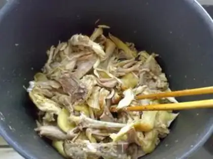 Make The salt hand tore the chicken step 10