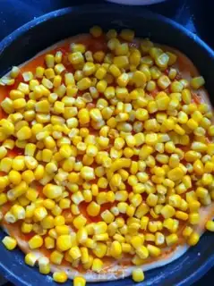 Make A gravy corn pizza step 10