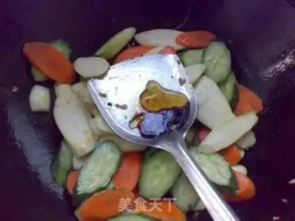 Make Three-coloured pork liver step 4