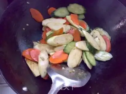 Make Three-coloured pork liver step 5