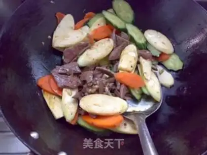 Make Three-coloured pork liver step 6