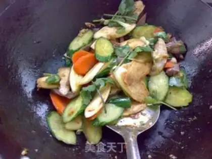 Make Three-coloured pork liver step 7