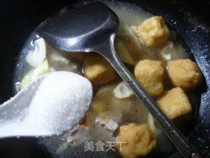 Make Thundered tofu tofu to burn ribs step 8