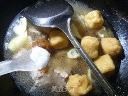 Make Thundered tofu tofu to burn ribs step 9