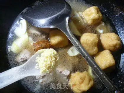 Make Thundered tofu tofu to burn ribs step 10