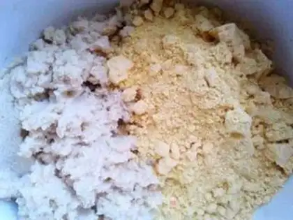 Make Bean slag corn crustcake step 1