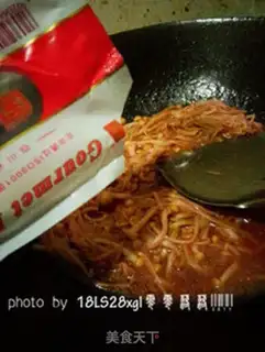 Make Tomato sauce, golden mushroom step 6
