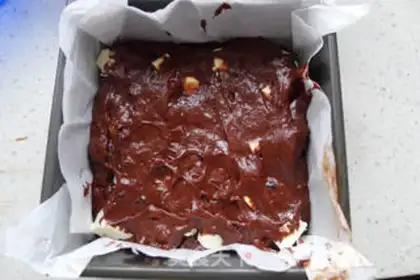Make Blueberry cheese brownie step 8