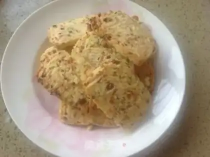 Make Onion cheese and ham cookies step 8