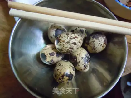 Make Five cedar quail eggs step 2