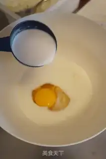 Make Coconut peach pudding step 1