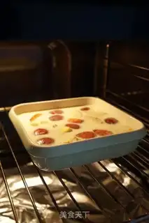 Make Coconut peach pudding step 5