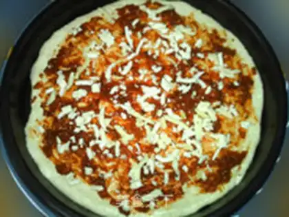 Make Mushroom chicken sausage pizza step 7