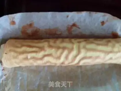 Make Tiger-skinped angel cake rolls step 11