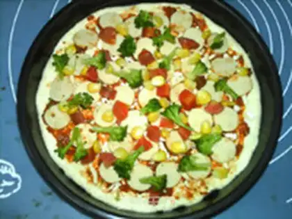 Make Mushroom chicken sausage pizza step 10