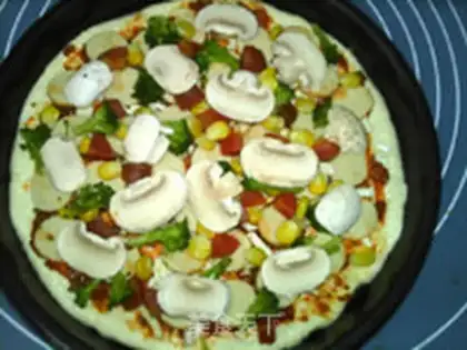 Make Mushroom chicken sausage pizza step 11