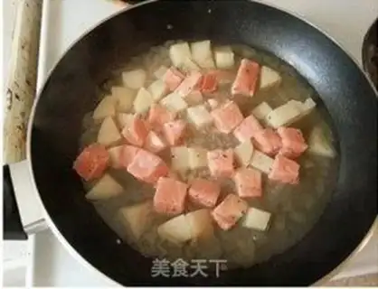 Make Salmon fish cream potato soup step 6