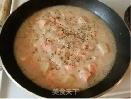 Make Salmon fish cream potato soup step 8