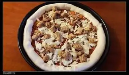 Make Black pepper chicken Dish Pizza step 24