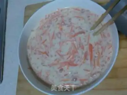 Make Carrots and eggcakes step 2