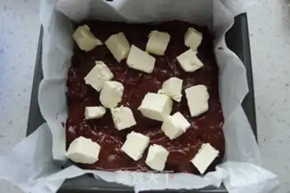 Make Blueberry cheese brownie step 7