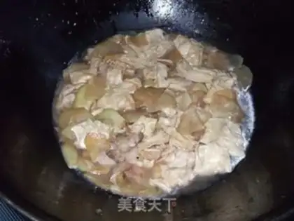 Make And soy tofu burns the meat step 6