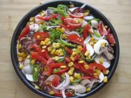 Make Weenie mushroom pizza step 10