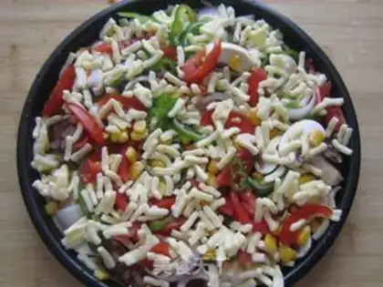 Make Weenie mushroom pizza step 11