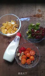 Make A colourful fruit tower step 5