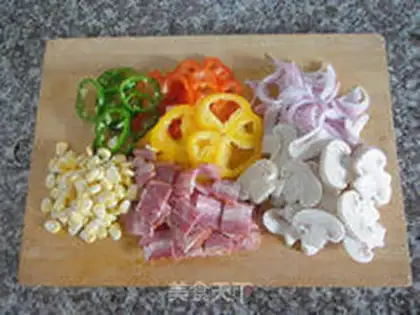 Make Bacon Garden Pizza step 6