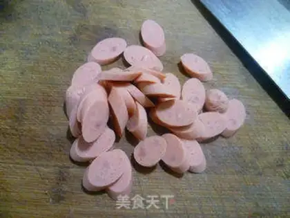 Make Ham sausages, beans, broccoli step 2