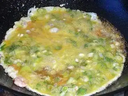 Make Shrimp fried eggs step 6
