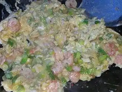 Make Shrimp fried eggs step 7