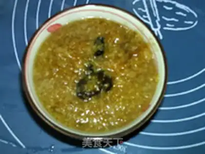 Make Ice cream and yellow congee step 8
