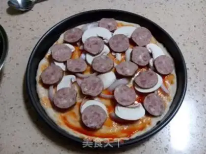 Make Smoked ham pizza step 5
