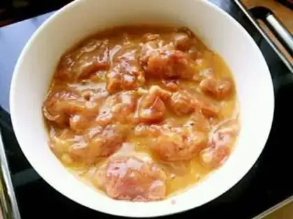 Make Old pineapple meat step 1